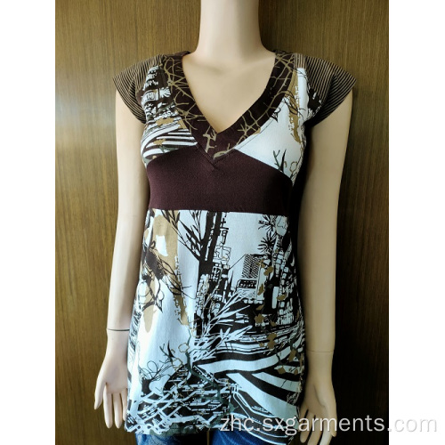 100％棉花长袖女士的T恤